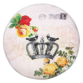 Gối tròn vương miện và chim - GOVT021