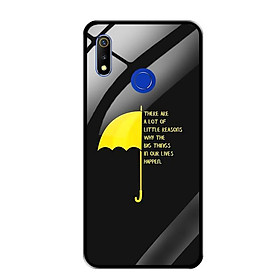 Ốp Lưng Kính Cường Lực cho Realme 3 Pro - 0483 Umbrella - Hàng Chính Hãng