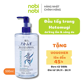Dầu tẩy trang dưỡng ẩm và làm sáng da Reihaku Hatomugi Cleansing Oil
