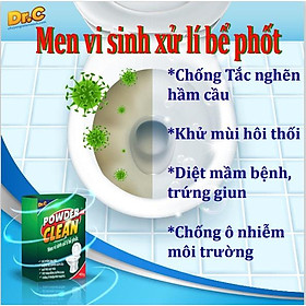 Men vi sinh xử lý bể phốt powder clean chính hãng Dr.C