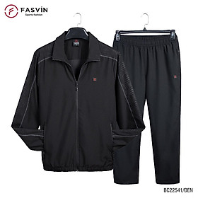 Bộ quần áo gió nam FASVIN BC22541.HN vải thể thao cao cấp 02 lớp lót lưới hàng chính hãng
