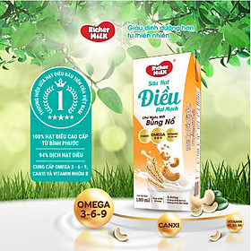 Lốc Sữa Hạt Điều Đại Mạch Richer Milk 180ml (180ml x 4)