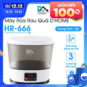 Mua   NEW 2021   Máy Rửa Rau Củ HR-666 - Khử Trùng Thực Phẩm Rau Củ Quả  Các Loại Thịt  Thủy Hải Sản Bằng Sục Ozone 10L - HÀNG CHÍNH HÃNG