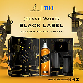 Hộp quà Rượu Johnnie Walker Black Label aged 12 years Blended Scotch Whisky 40% 750ml