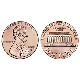 Mua Đồng xu Hợp chủng quốc Hoa Kỳ 1 cent combo 2 viên  hình cựu Tổng thống Abraham Lincoln