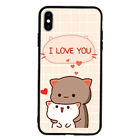 Ốp lưng viền TPU cho điện thoại Iphone Xs Max - I Love U