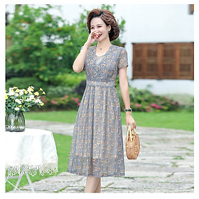 (HÀNG SẴN) Váy Đầm Hoa Giản Dị Cho Mẹ VH12 - Hàng Quảng Châu Cao Cấp