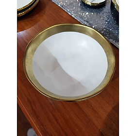 Mua Bát cơm gốm sứ cao cấp phong cách Vintage màu trắng viền vàng 14cm BISTRO 5315BS