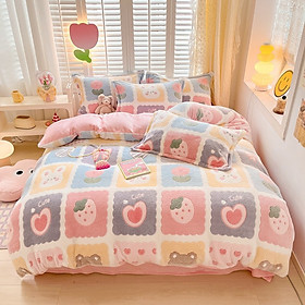 Set Bộ Vỏ Nỉ Nhung Tuyết Sữa 5D (15 Mẫu ) , Chất Nhung Mềm Êm, Giữ Ấm Tốt Cho Mùa Đông