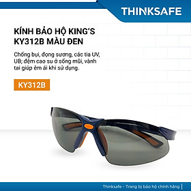 Mua Kính chắn bảo hộ King s Thinksafe  chống tia uv cao cấp  bảo hộ đa năng  chống bụi đi đường  dùng lao động màu đen KY312B