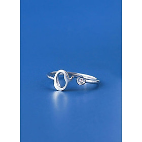 Nhẫn chữ O vàng trắng đính đá CZ JR1013 Jyme Jewelry
