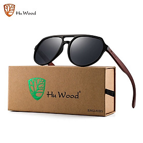 Kính mát dành cho cả Nam và Nữ Hu Wood GR8049 - Gọng Gỗ Cao Cấp - Chống Tia UV400- Hàng Chính Hãng