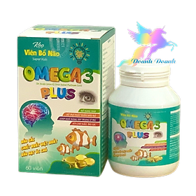 ￼Kẹo viên bổ não OMEGA 3 Plus, hộp 60 viên ,Bổ sung DHA hỗ trợ phát triển não bộ, giúp tăng khả năng tập trung của trẻ