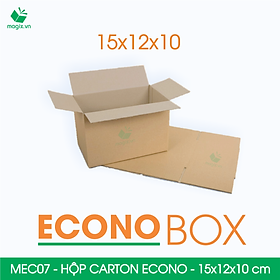 MEC07 - 15x12x10 cm - Combo 100 thùng hộp carton trơn siêu tiết kiệm ECONO