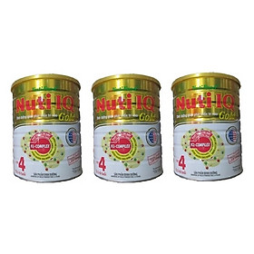 Bộ 3 Lon Sữa Bột Nutifood Nuti IQ Gold Step 4 (Từ 2 - 6 tuổi) - 1.5kg