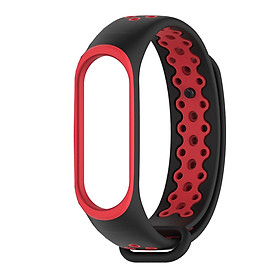 Vòng thay thế Xiaomi Miband 3 / Miband 4 cao su thể thao viền màu - Mijobs
