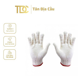 Găng Tay Bảo Hộ Sợi Len, Màu Kem 80g (1 Đôi / 5 Đôi), Chống Trầy Xước, Chống Trơn Trượt, Bảo Vệ Đôi Tay - Tandiacau