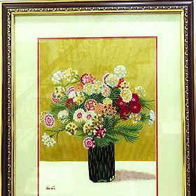 Mua Tranh thêu tay lọ hoa