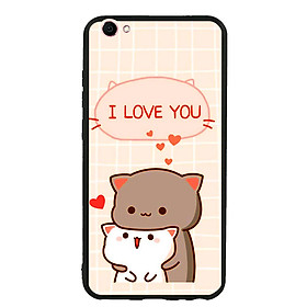 Ốp lưng viền TPU cho điện thoại Vivo V5s - I Love U