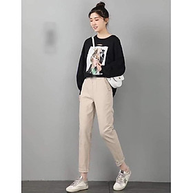 Quần baggy nữ chất kaki mềm 