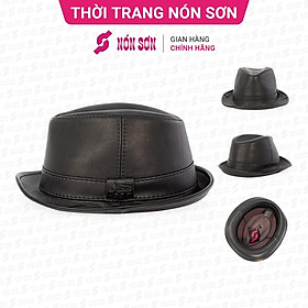 Mũ phớt da cao cấp NÓN SƠN chính hãng P3BD-ĐN1