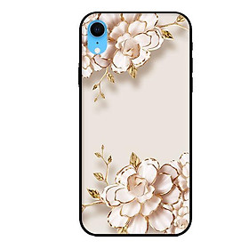 Ốp lưng cho iPhone XR Tranh Hoa Nền Trắng - Hàng chính hãng