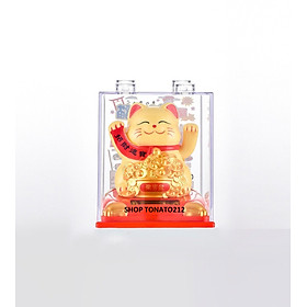 (CÓ HỘP NHỰA ĐI KÈM)MÈO THẦN TÀI, MÈO MAY MẮN MANEKI NEKO 335,336 CAO 8CM