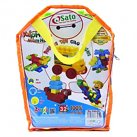 Đồ Chơi Xếp hình Mầm non Sato 32 chi tiết
