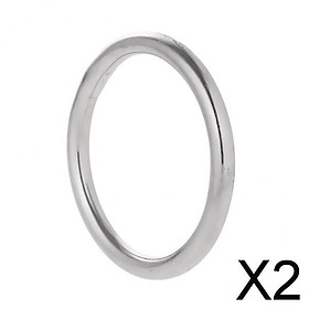 2xSeamless Stainless Steel O Round Rings Circle Craft Webbing Boat  5x50mm