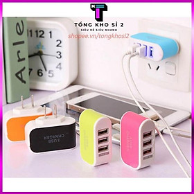 Mua sạc điện thoại 3 cổng ra sạc siêu nhanh