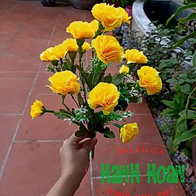 Mua Chùm hoa phăng ( Cẩm chướng)- Cây hoa giả  hoa vải lụa