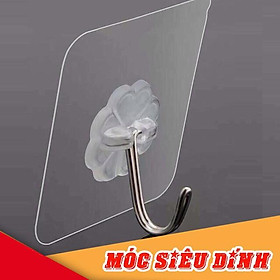 Mua Móc Dán Tường- Móc Treo Tường Siêu Dính Trong Suốt Chịu Lực Tốt Treo Tường Chắc Chắn 6x6 cm