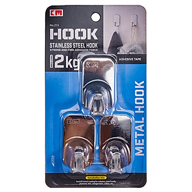 Mua Bộ 3 Móc Dính Tường Inox 2kg KM-213 Hàng Nhật sd mọi bề mặt