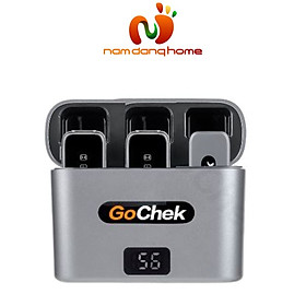 Micro thu âm không dây GoChek D01 Ultra - Bộ micro đôi ghi âm chuyên nghiệp kèm dock sạc cổng cắm Type-C chuyên dùng cho các thiết bị sử dụng hệ điều hành Adnroid - Hàng nhập khẩu