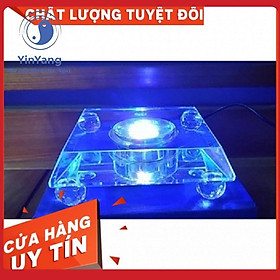Đế đèn led pha lê đổi màu trang trí tượng phật size 15x15x3cm