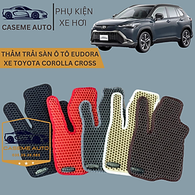 Thảm Trải Sàn, Lót Sàn Ô Tô Cao Su Eudora CloudFoam Thiết Kế Theo Xe Dành Cho Xe TOYOTA COROLLA CROSS, Chống Nước, Không Mùi, Ngăn Bụi Bẩn, Dễ Vệ Sinh - Hàng Chính Hãng