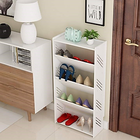 Mua Giá Kệ Để Giày Dép Phong Cách Hàn Quốc  Kệ Giày Gỗ Nhựa Cao Cấp Chống Nước 4 Tầng Chứa 8 Đôi Kích Thước 80*17*48 (cm)_Lốc Xoáy
