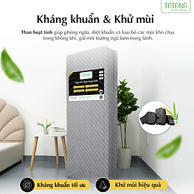 Nệm PE Than Hoạt Tính Gấp 3 Tatana  – Vải Valize Cao Cấp – Kháng Khuẩn, Thoáng Mát - 120x195cm