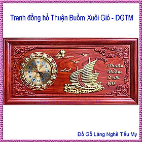 Mua Tranh đồng hồ Treo Tường Thuận Buồm Xuôi Gió  Tranh Treo Phong Thủy  Chất Liệu Gỗ Hương