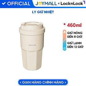 Ly giữ nhiệt LocknLock 460ml Coffee Tumbler màu trắng LHC3329BEG - Hàng chính hãng, thép không gỉ 316L - JoyMall