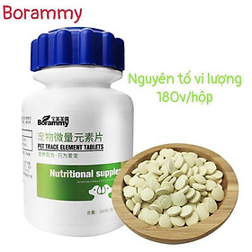 Vitamin cho chó mèo Borammy bổ sung Canxi, Nguyên tố vi lượng, Men tiêu hoá, Giải độc hộp 180v - vitamin cho chó mèo