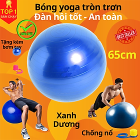 [HÀNG NHẬP KHẨU] Bóng tập Yoga, Bóng Yoga tròn cỡ đại chọn cỡ 45cm, 65cm cao cấp - Hàng chính hãng Amalife