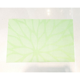 Khăn lót bàn ăn cao cấp không thấm nước phong cách hiện đại họa tiết hoa xanh lá SUNFLOWER 7105XL