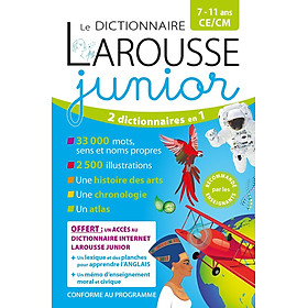 Sách học tiếng Pháp- LE DICTIONNAIRE LAROUSSE JUNIOR - 7/11 ANS - CE/CM