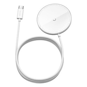 Bộ Sạc Không Dây Nam Châm Baseus 15W 1.5M Cho IP12 iPhone 12 Pro WXJK-F01- Hàng Chính Hãng