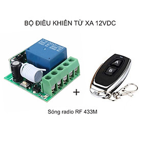 Bộ điều khiển từ xa 12V-10A KR1201 sóng RF 433Mhz (gồm tay điều khiển remote và 01 bộ nhận)