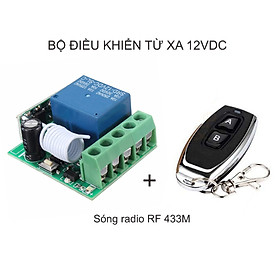 Bộ điều khiển từ xa 12V-10A KR1201 sóng RF 433mHz (gồm tay điều khiển remote và 01 bộ nhận) nhiều chế độ