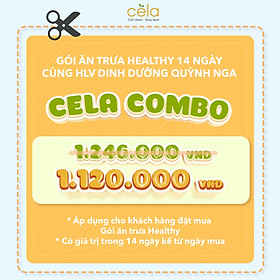 Gói ăn 14 suất Celadetox- trải nghiệm đồ ăn healthy tại nhà hàng dinh dưỡng số 1 Việt Nam- công thức lên bởi Huấn luyện viên dinh dưỡng theo phương thức eatclean