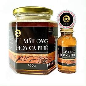 Mật ong hoa cà phê nguyên chất loại 450g lọ thủy tinh