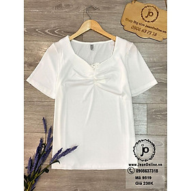 Áo Thun Gân Nhún Ngực Bigsize Nữ áo thun kiểu, áo thun bigsize, thời trang ngoại cỡ